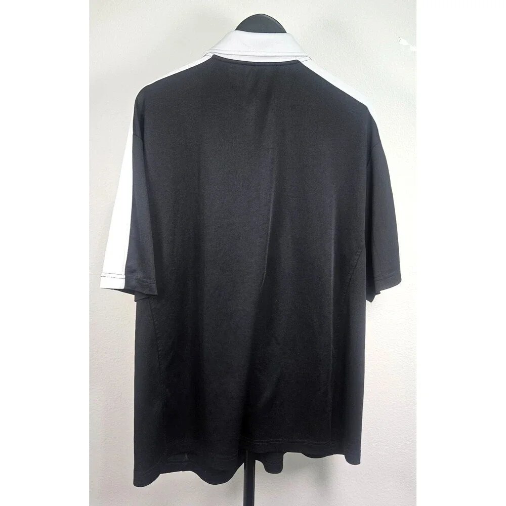 Adidas Golf Polo Shirt Mens 2XL Black Gray Climalite Performance‎ Short Sleeve